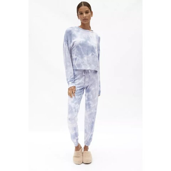 Beyond Yoga Pullover Day to Day Lounge Around Blue Tie Dye - Picture 3 of 12